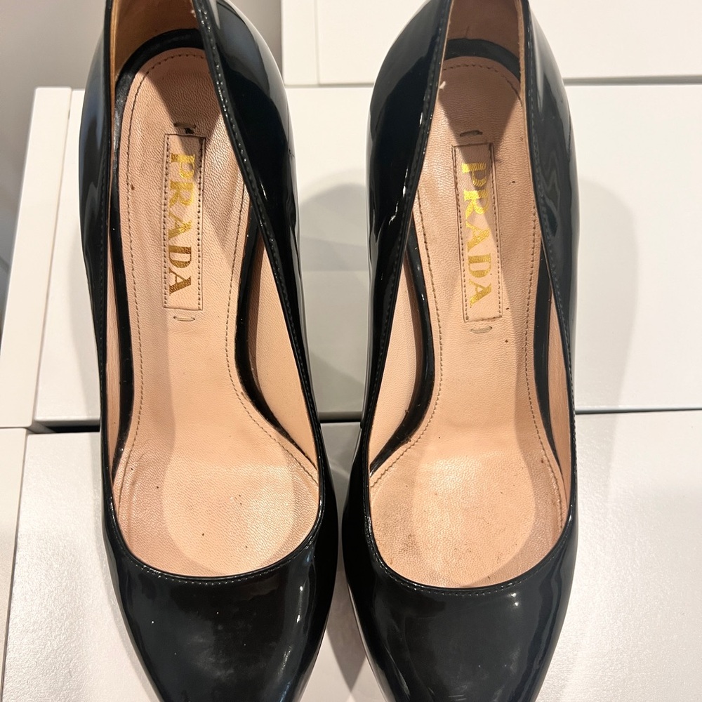 Prada Glossy Black Women's Heels